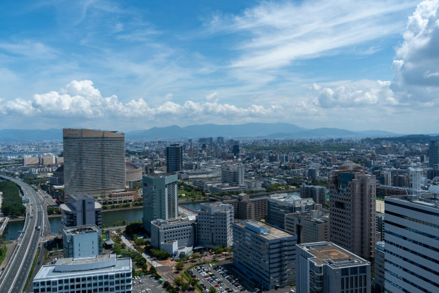 福岡市の街並み