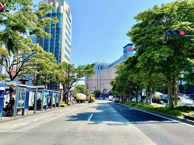 天神駅周辺の街並み